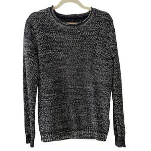 O’Hanlon Mills Black and White Knit Sweater | XS | Cotton Blend